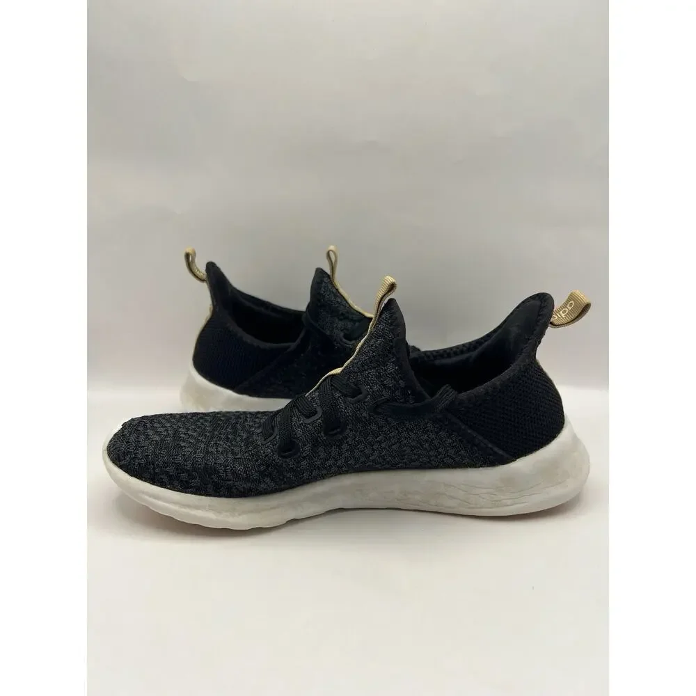 Adidas Cloudfoam Pure Black Running Shoes Women Size 7